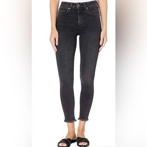 Free People Raw Hi Rise Skinny